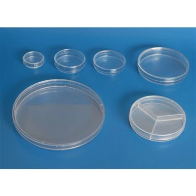 Petrischale, Kunststoff, medizinisch, 60 mm, 70 mm, 90 mm, steril, mit ISO 13485-Hersteller, verschiedene Stile für Labortests