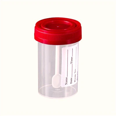 Steriler Stuhl-Urinbehälter im Krankenhaus mit Löffel 30 ml, 60 ml, 90 ml, 120 ml