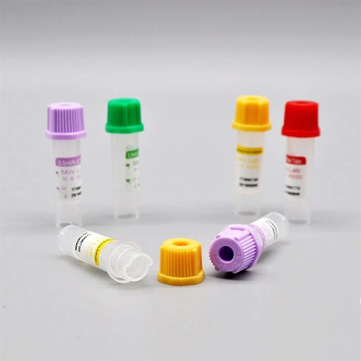 Einweg-Mikro-Blutentnahmeröhrchen ohne Vakuum mit Mini-Röhrchen 0,25 ml, 0,5 ml, 1 ml